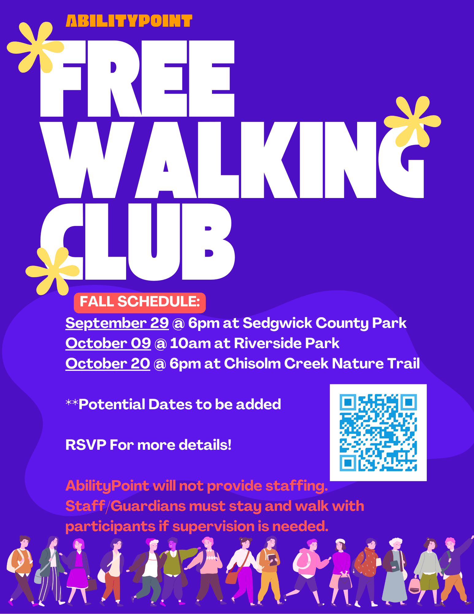 LIVE 2025 Walking Club Flyer
